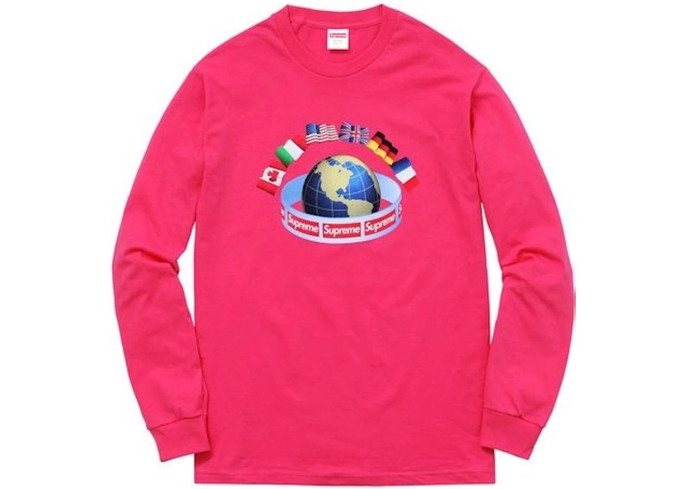 Supreme Worldwide Tee Pink