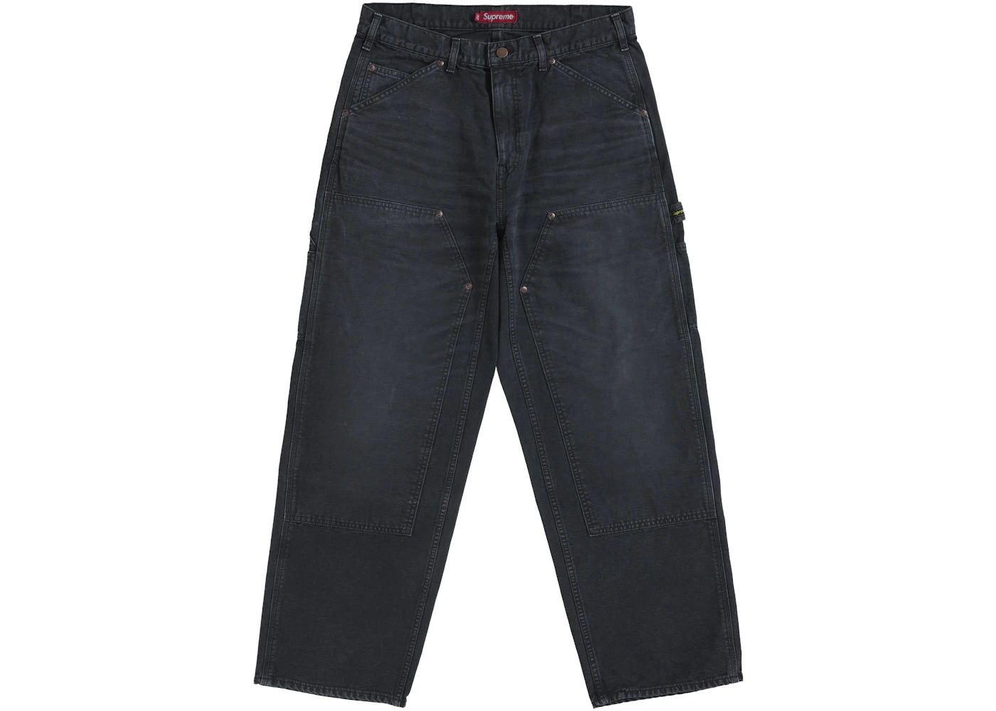 Supreme Worn Double Knee Painter Pant Black