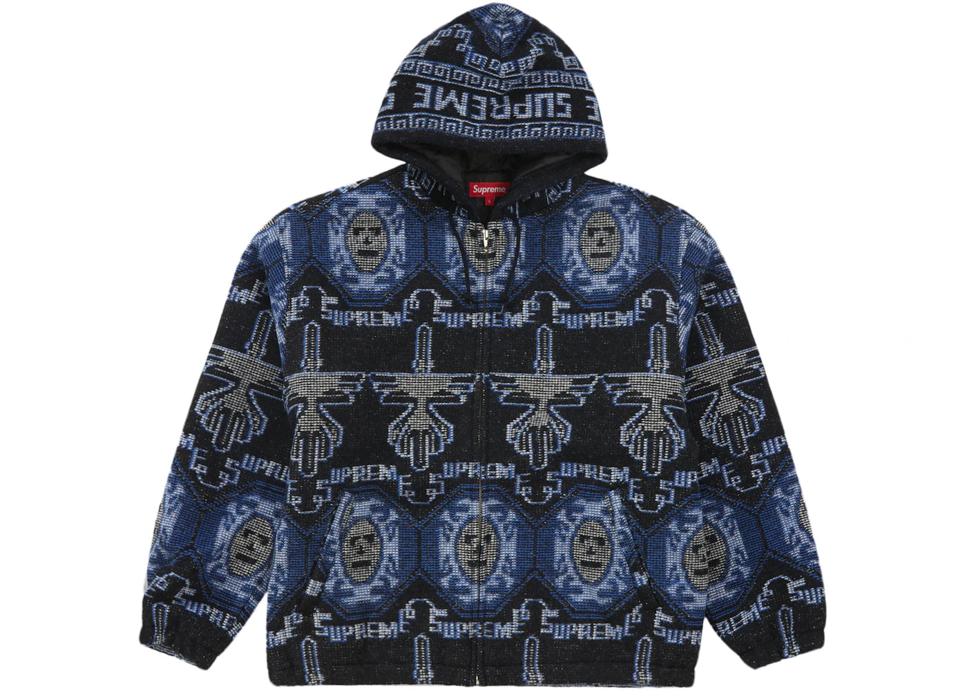 Supreme Woven Hooded Jacket Blue
