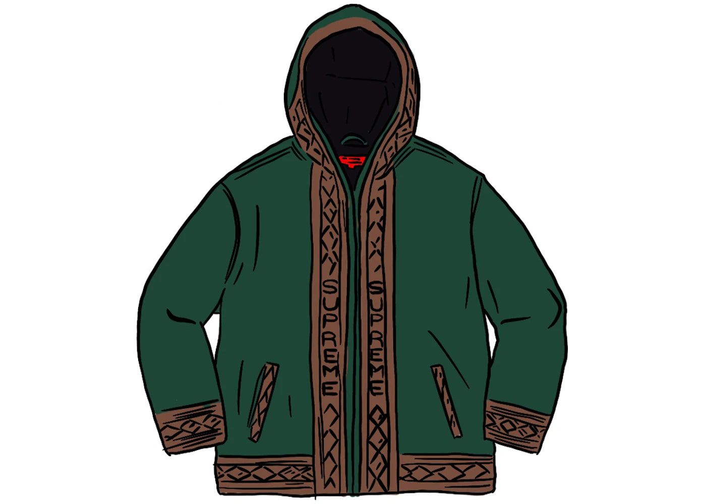 Supreme Woven Hooded Jacket Green