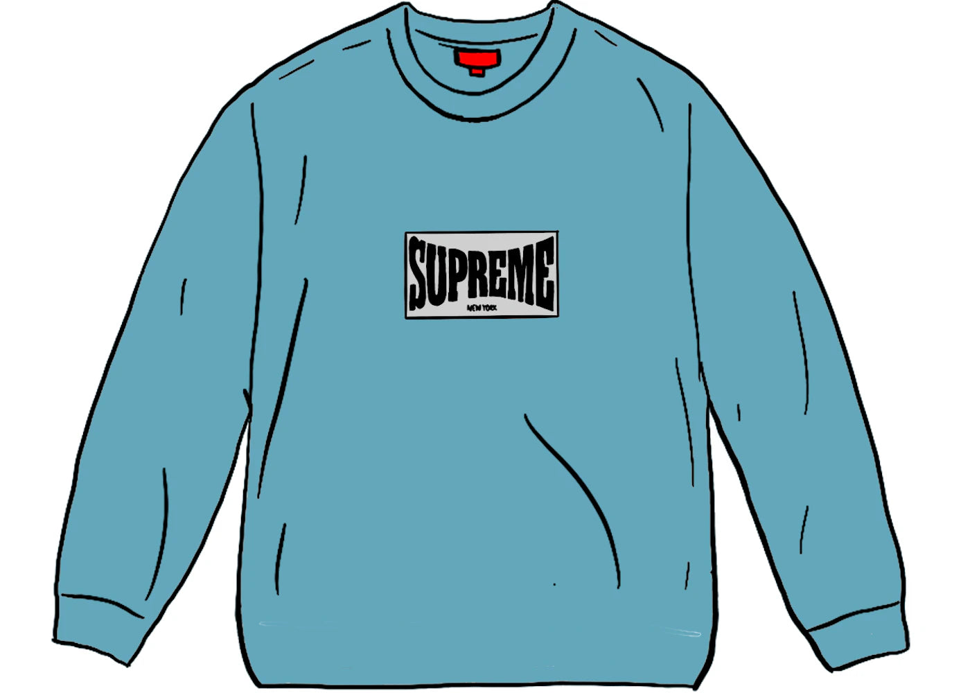 Supreme Woven Label L/S Top Slate