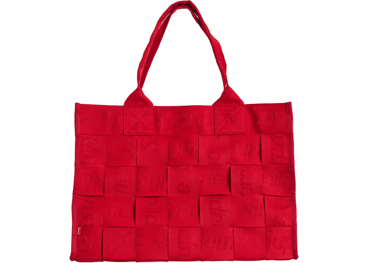 Supreme Woven Large Tote Bag Red