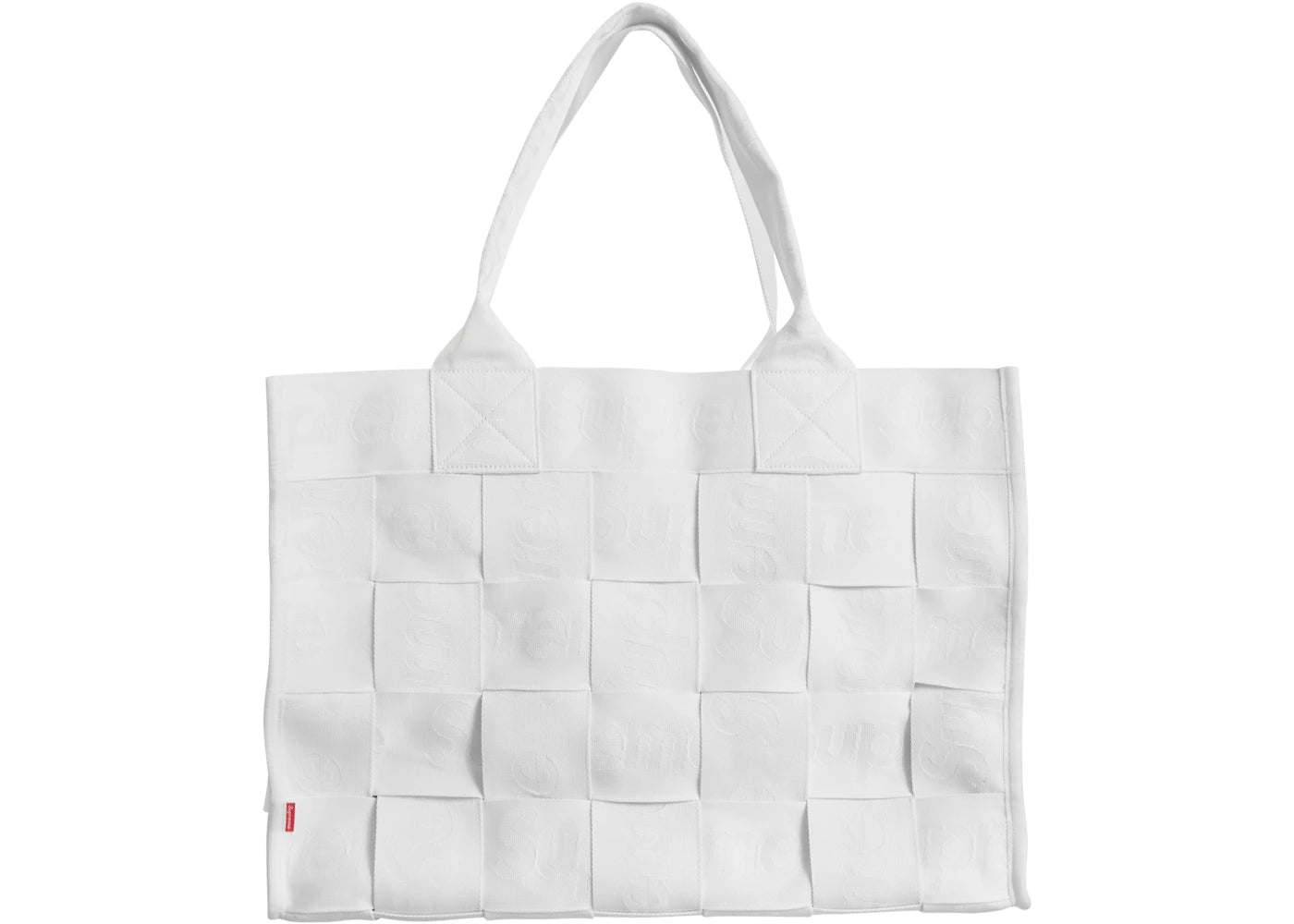 Supreme Woven Large Tote Bag White