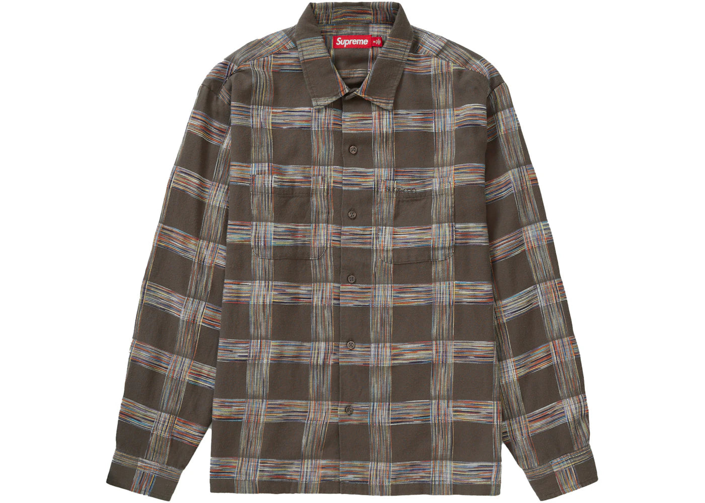 Supreme Woven Plaid Shirt Light Brown