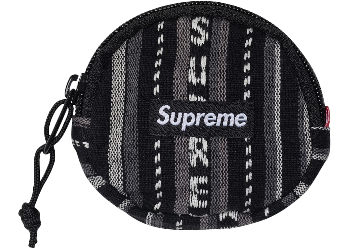 Supreme Woven Stripe Coin Pouch Black