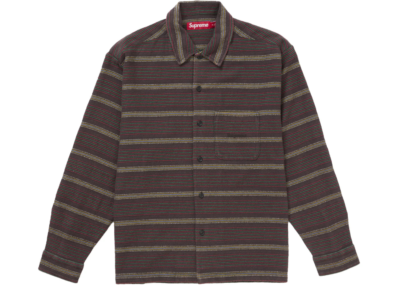 Supreme Woven Stripe Shirt Faded Black