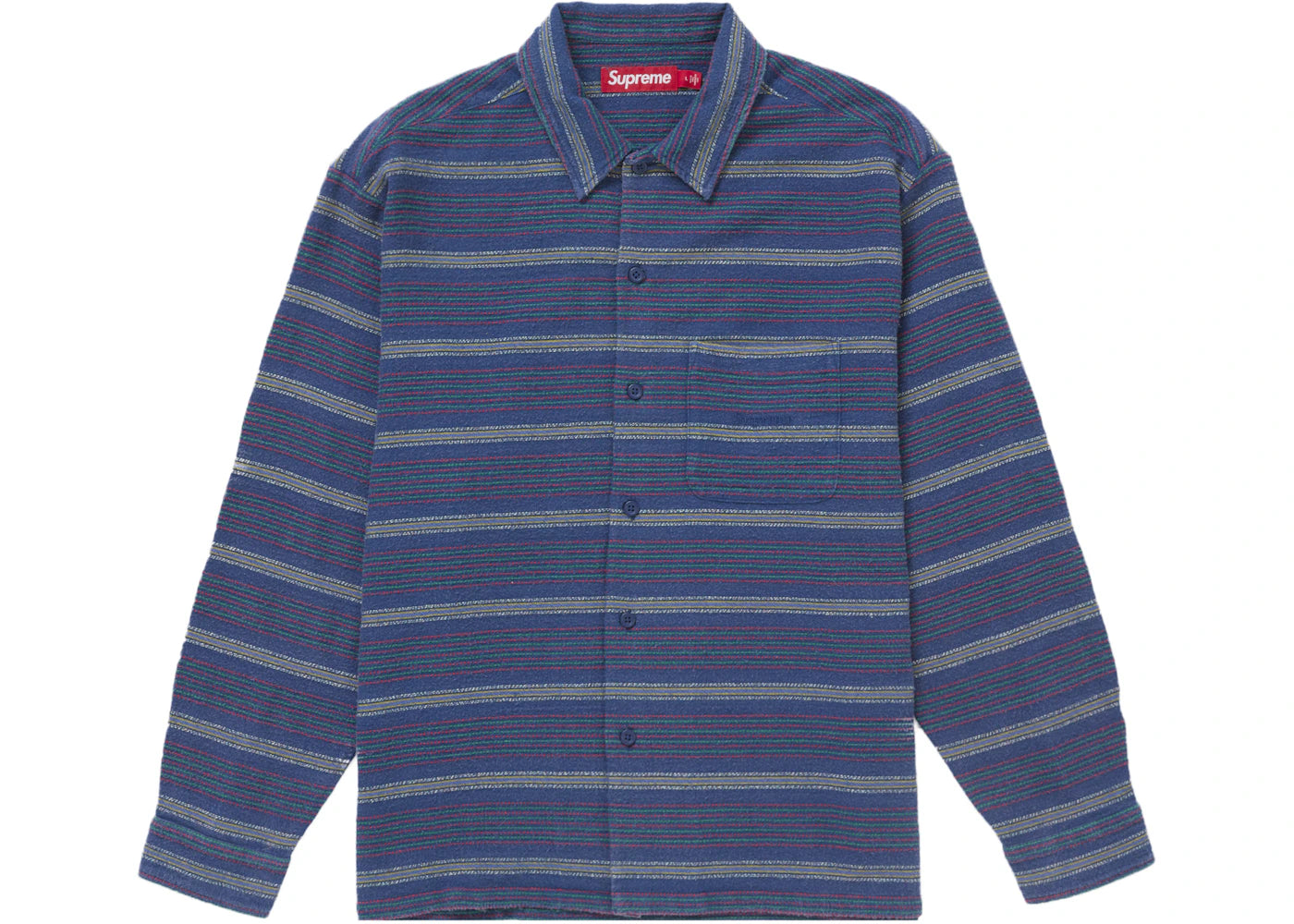 Supreme Woven Stripe Shirt Blue