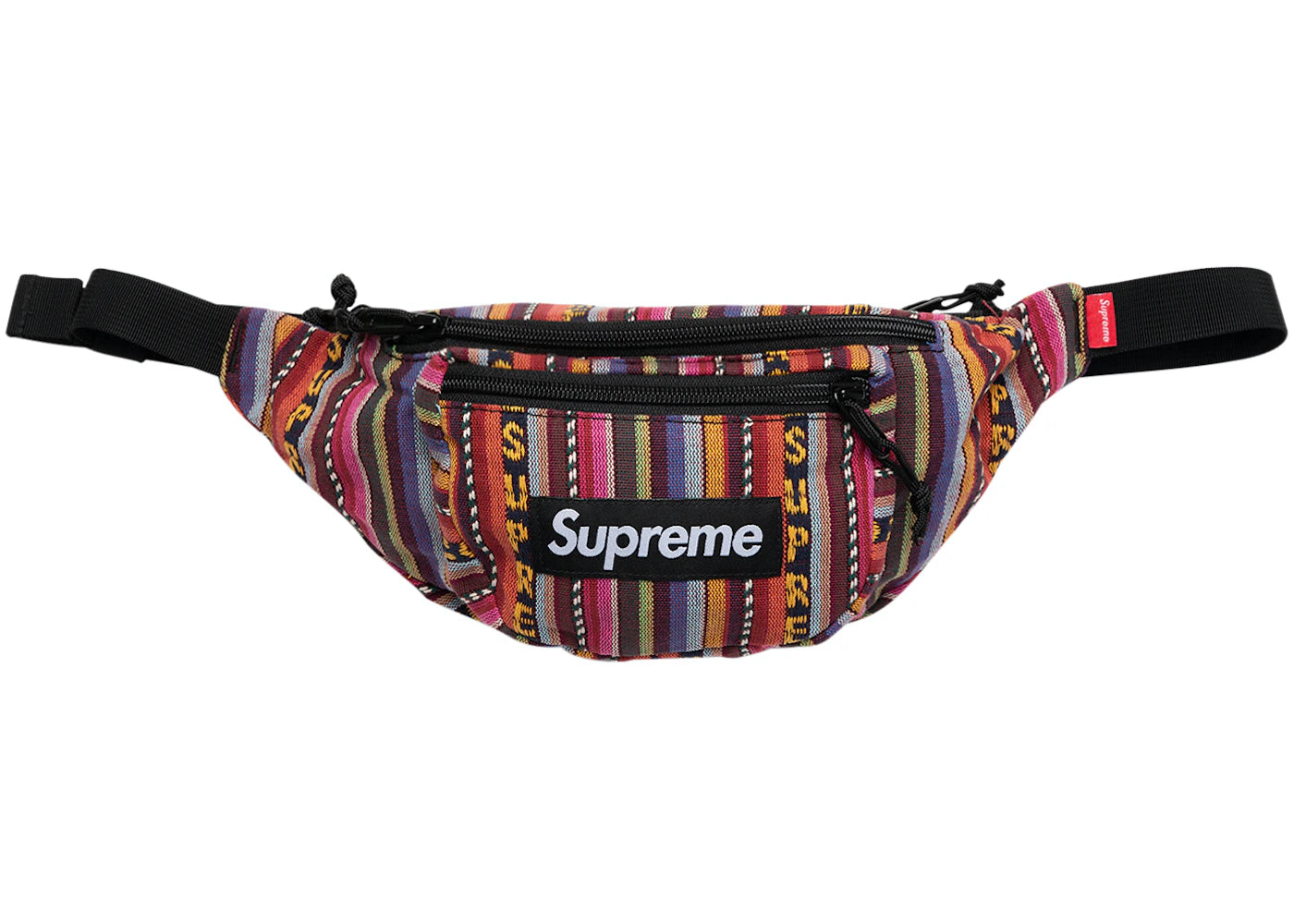 Supreme Woven Stripe Waist Bag Multicolor