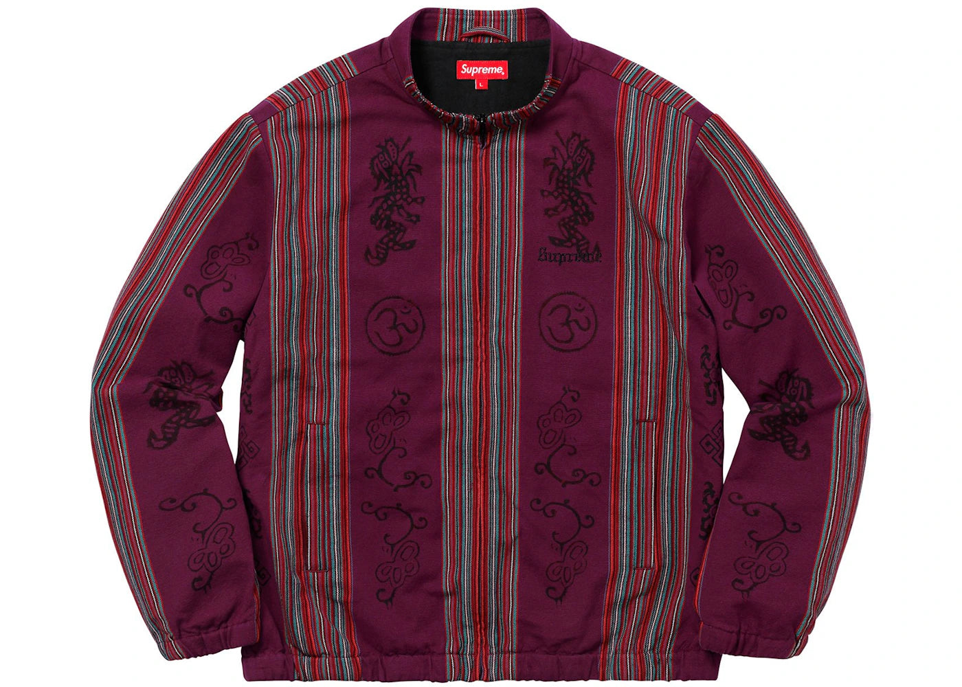 Supreme Woven Striped Batik Jacket Purple