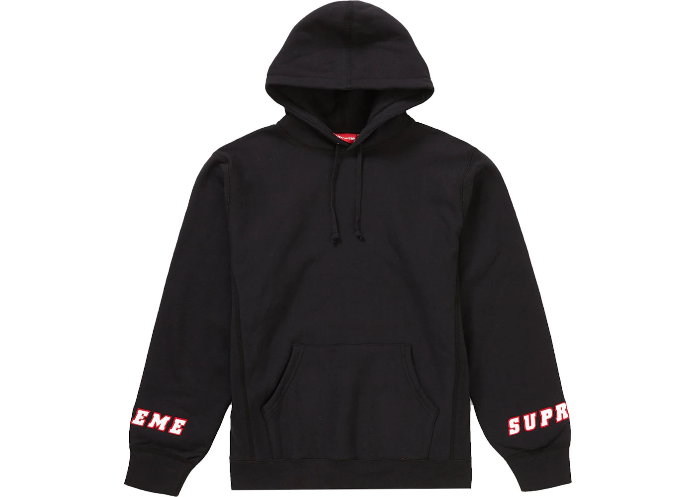 Supreme Wrist Logo Hooded Sweatshirt Black