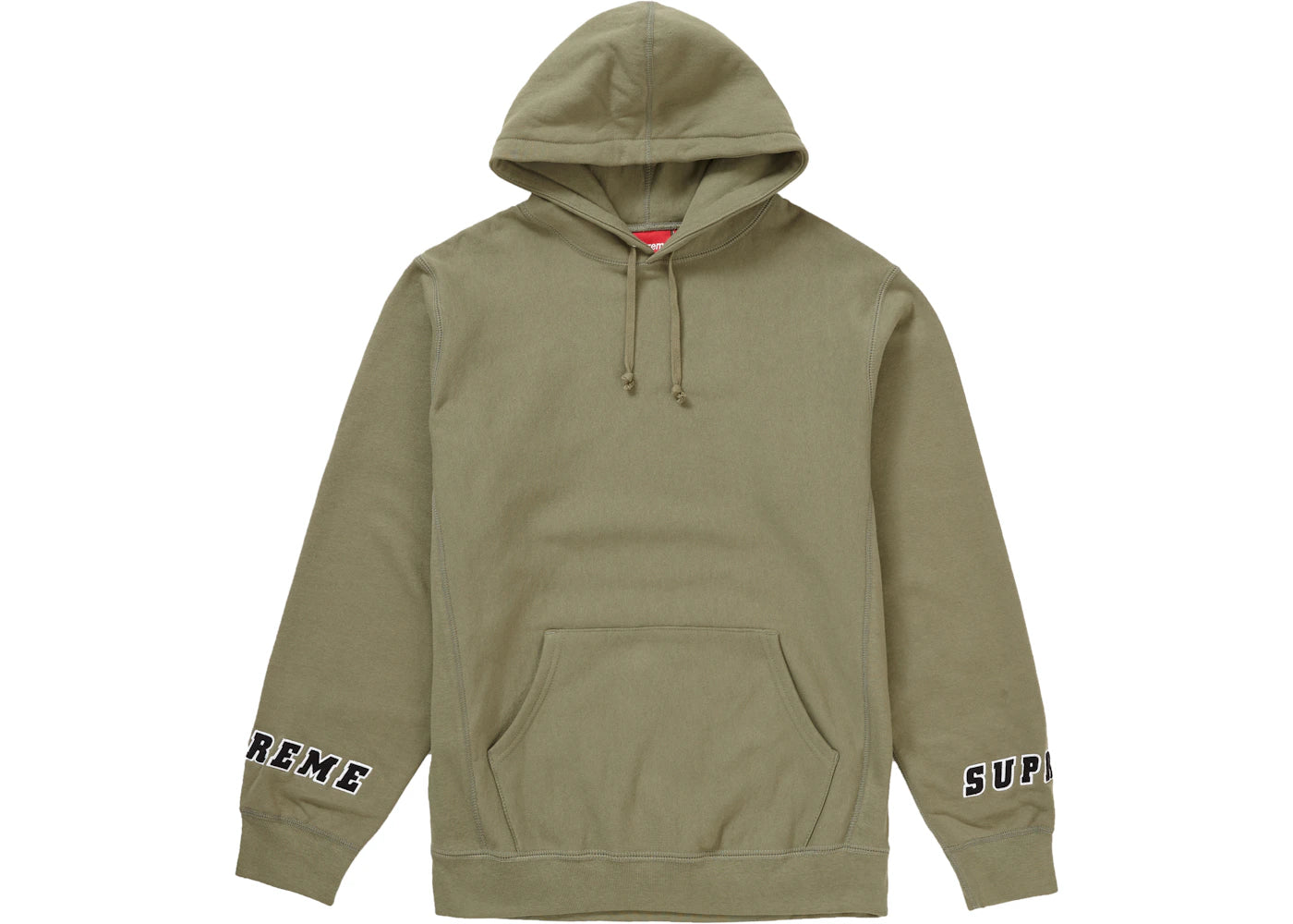 Supreme Wrist Logo Hooded Sweatshirt Light Olive