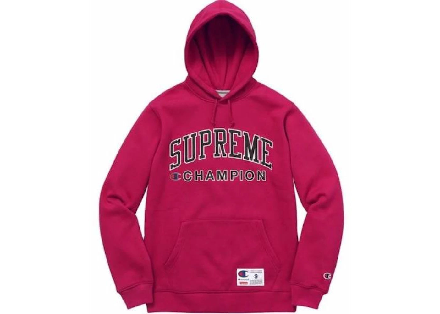 Supreme X Champion Hooded Sweatshirt Magenta