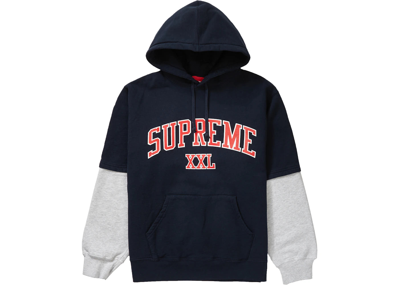 Supreme XXL Hooded Sweatshirt Navy