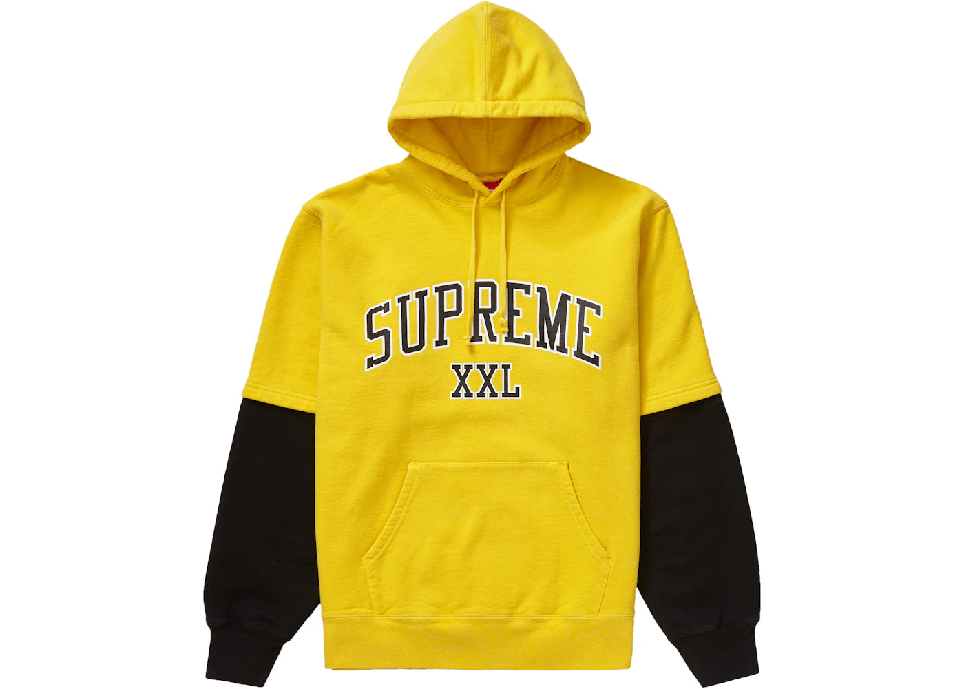 Supreme XXL Hooded Sweatshirt Yellow