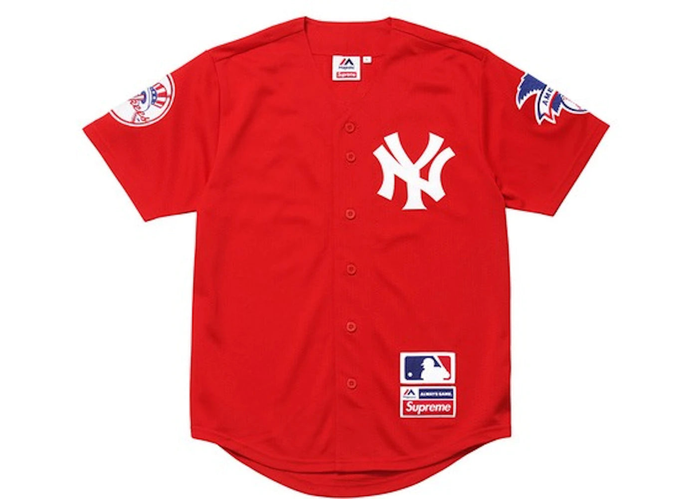 Supreme Yankees Baseball Jersey Red