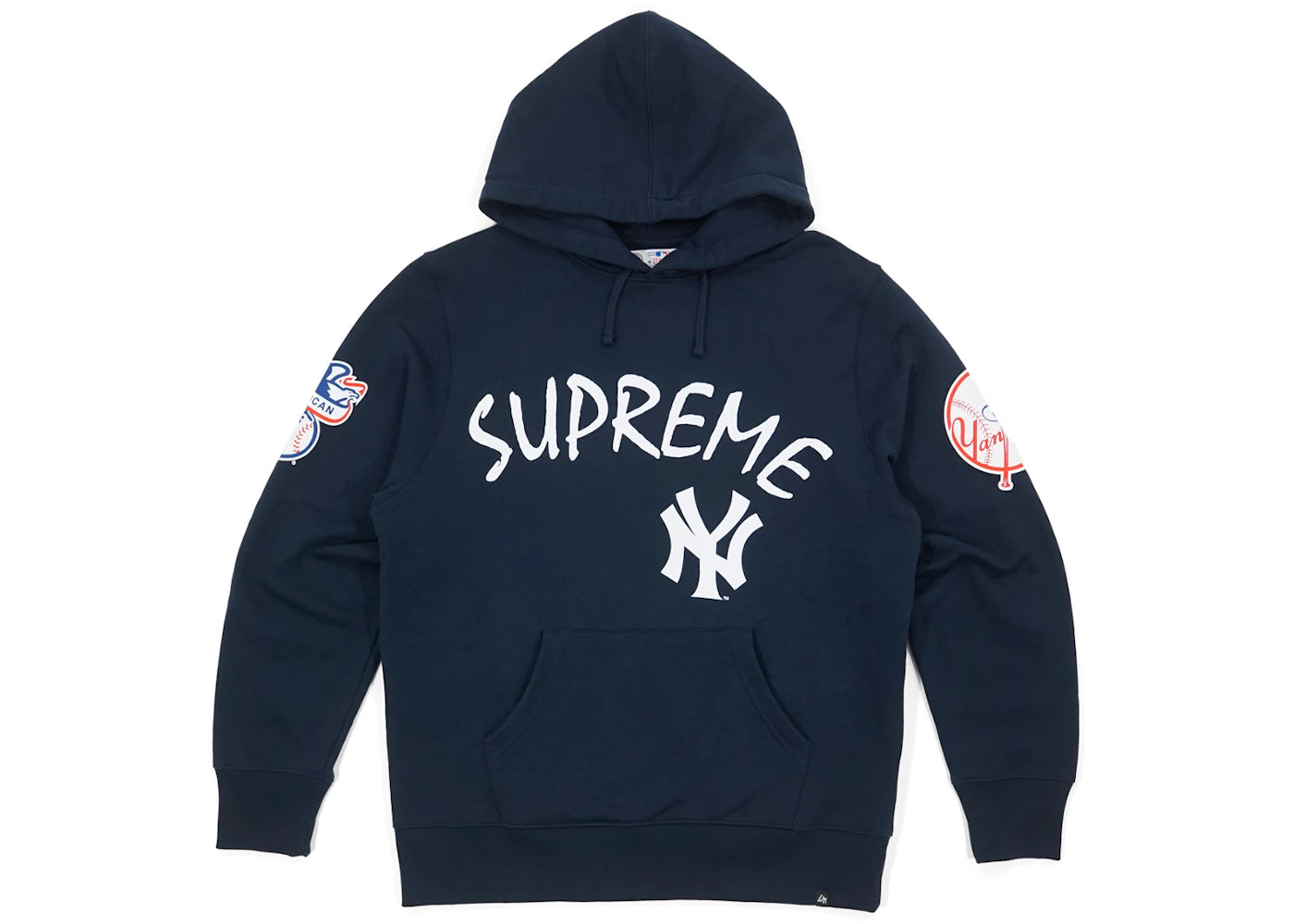 Supreme Yankees Hooded Sweatshirt Navy