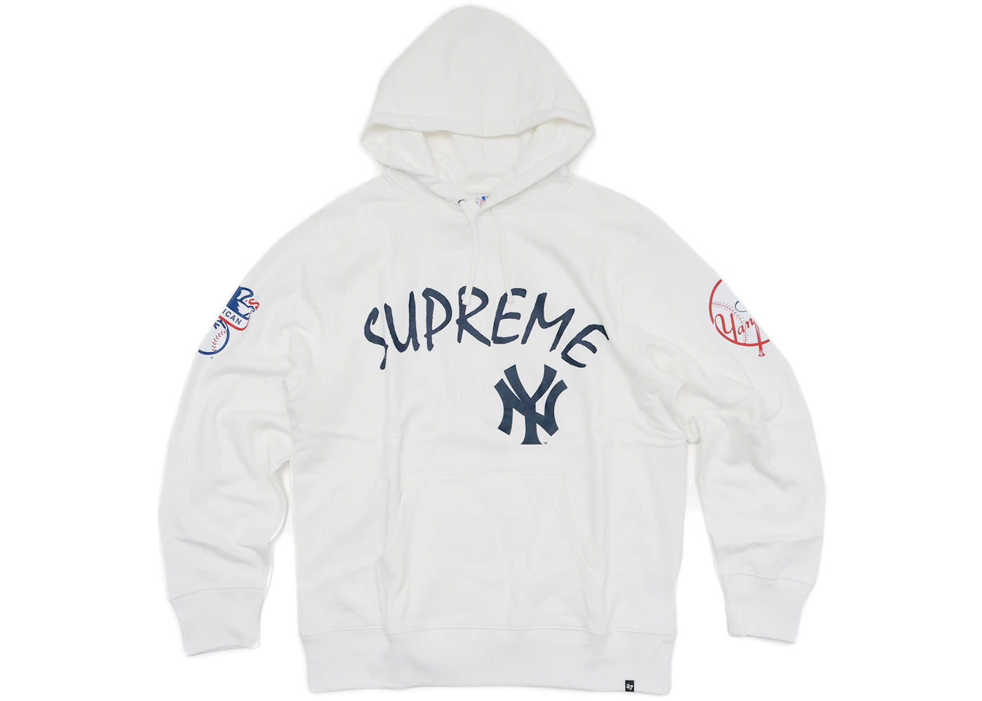 Supreme Yankees Hooded Sweatshirt White