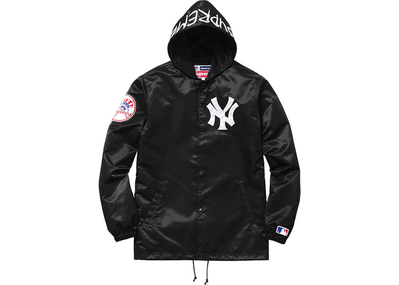 Supreme Yankees Satin Hooded Jacket Black