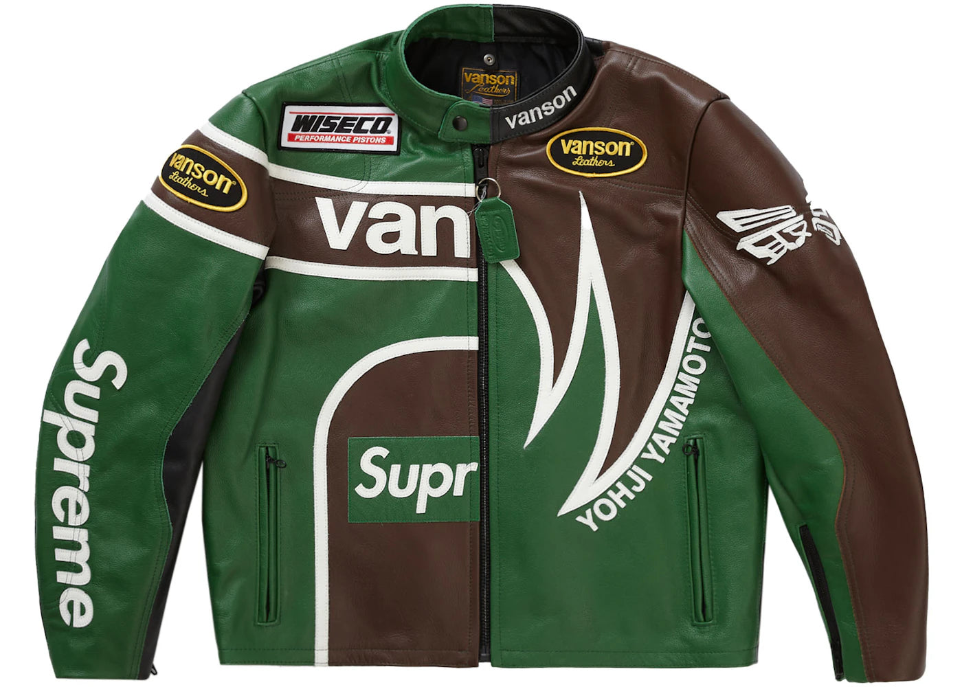 Supreme Yohji Yamamoto Vanson Leathers Split Jacket Green