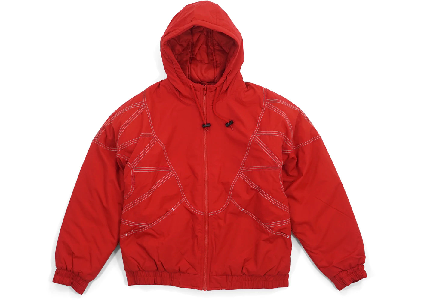 Supreme Zig Zag Stitch Puffy Jacket Red