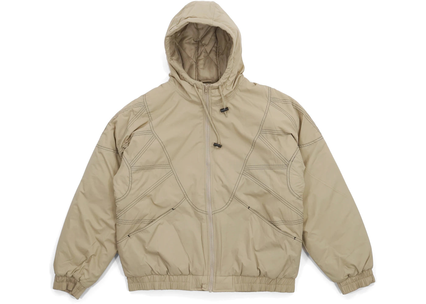 Supreme Zig Zag Stitch Puffy Jacket Tan