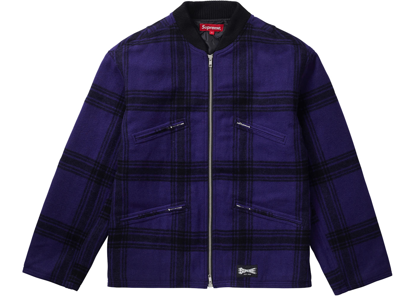 Supreme Zip Car Jacket Purple