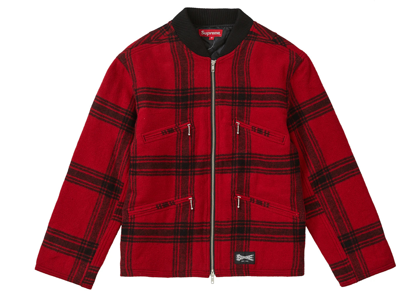 Supreme Zip Car Jacket Red