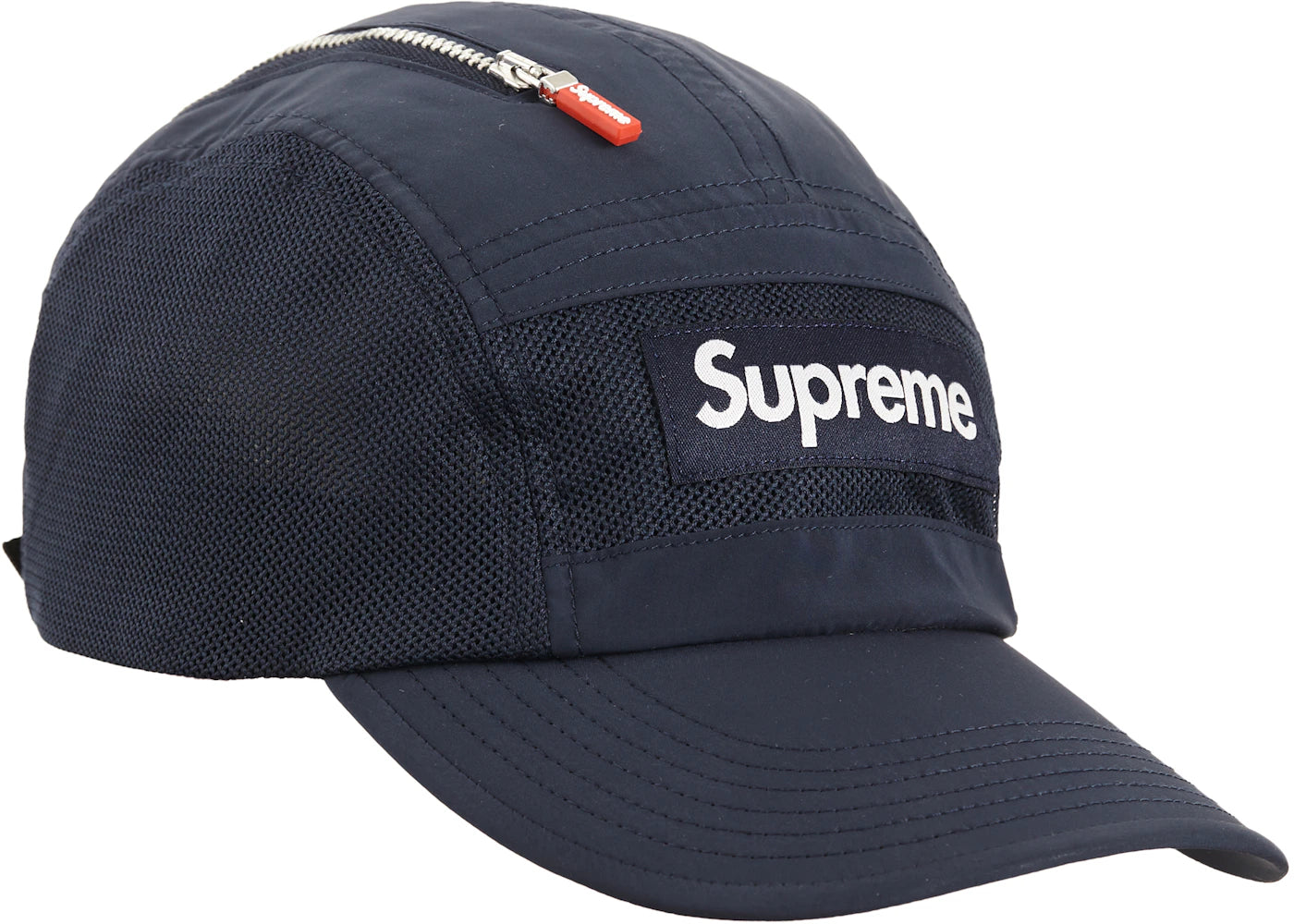 Supreme Zip Mesh Camp Cap (FW20) Navy