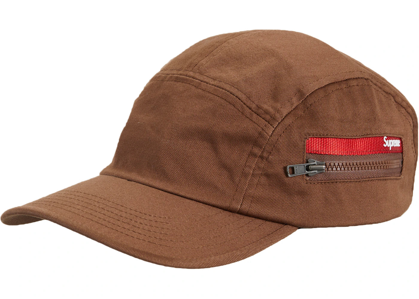 Supreme Zip Pocket Camp Cap Light Brown