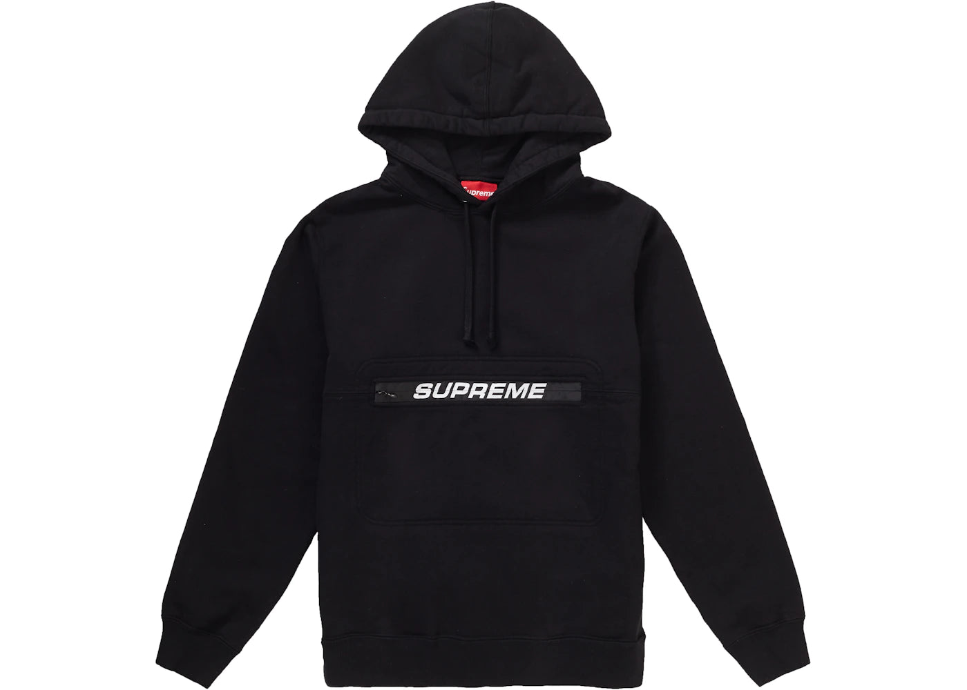 Supreme Zip Pouch Hooded Sweatshirt Black
