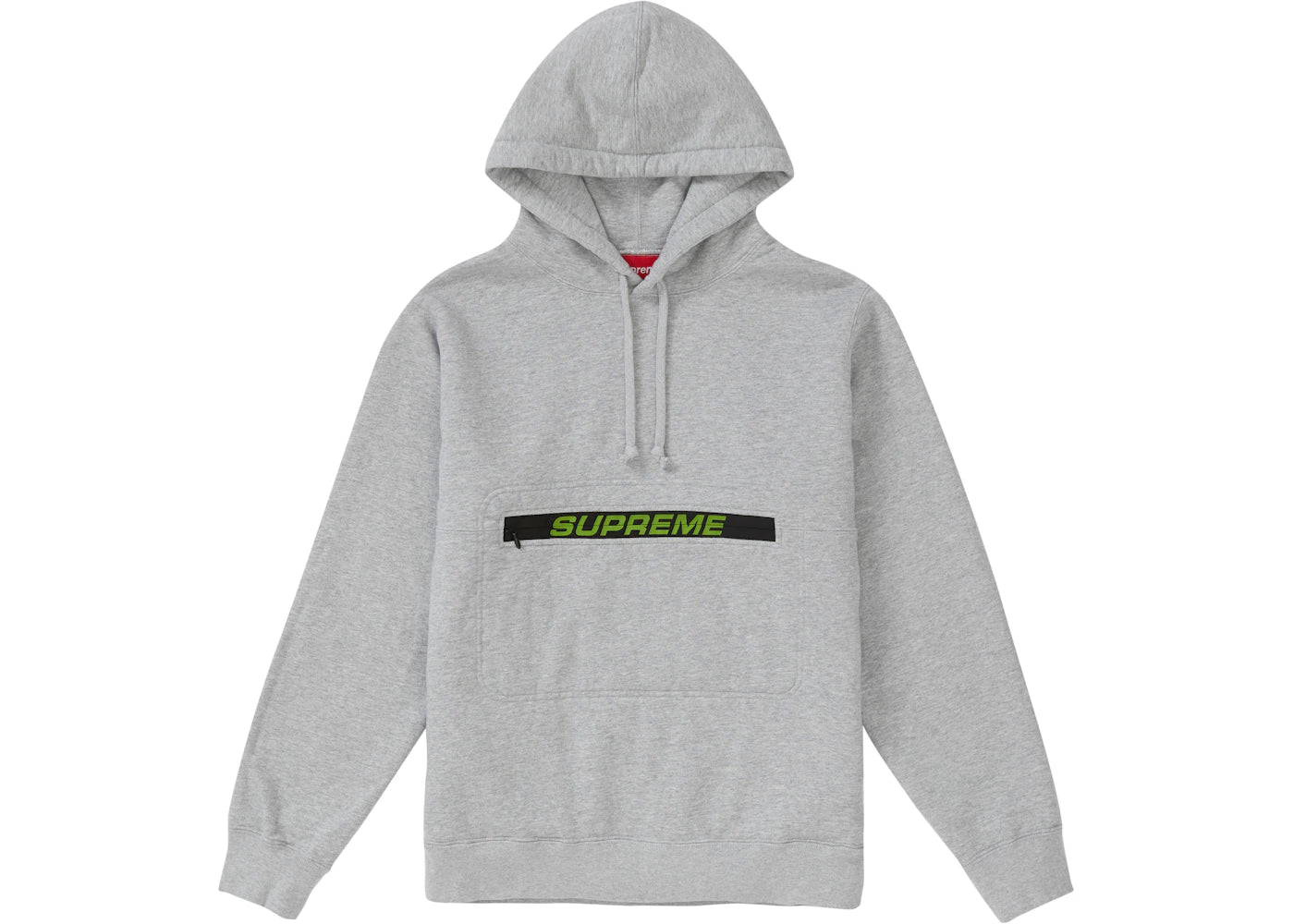 Supreme Zip Pouch Hooded Sweatshirt Heather Grey