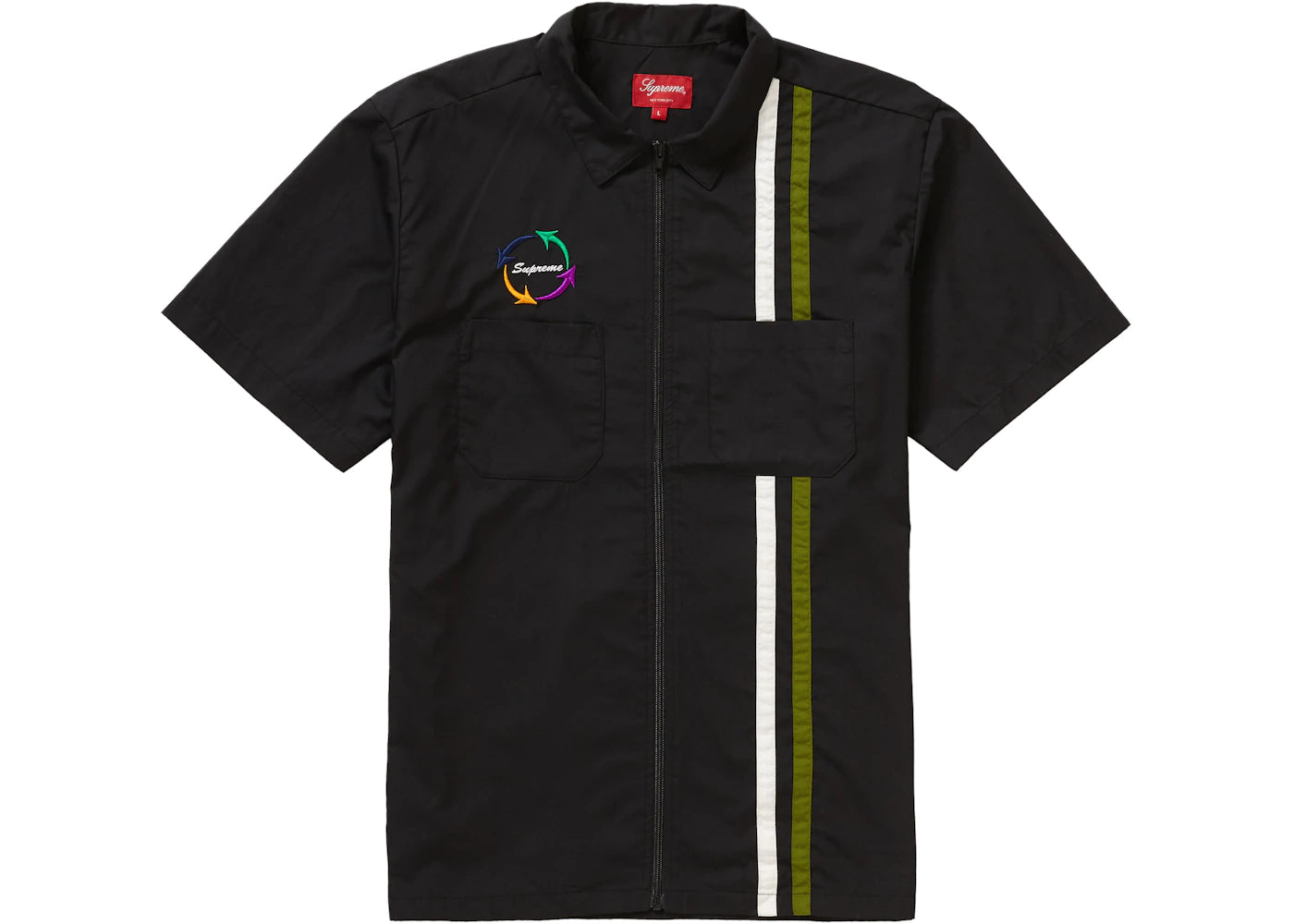 Supreme Zip Up S/S Work Shirt Black