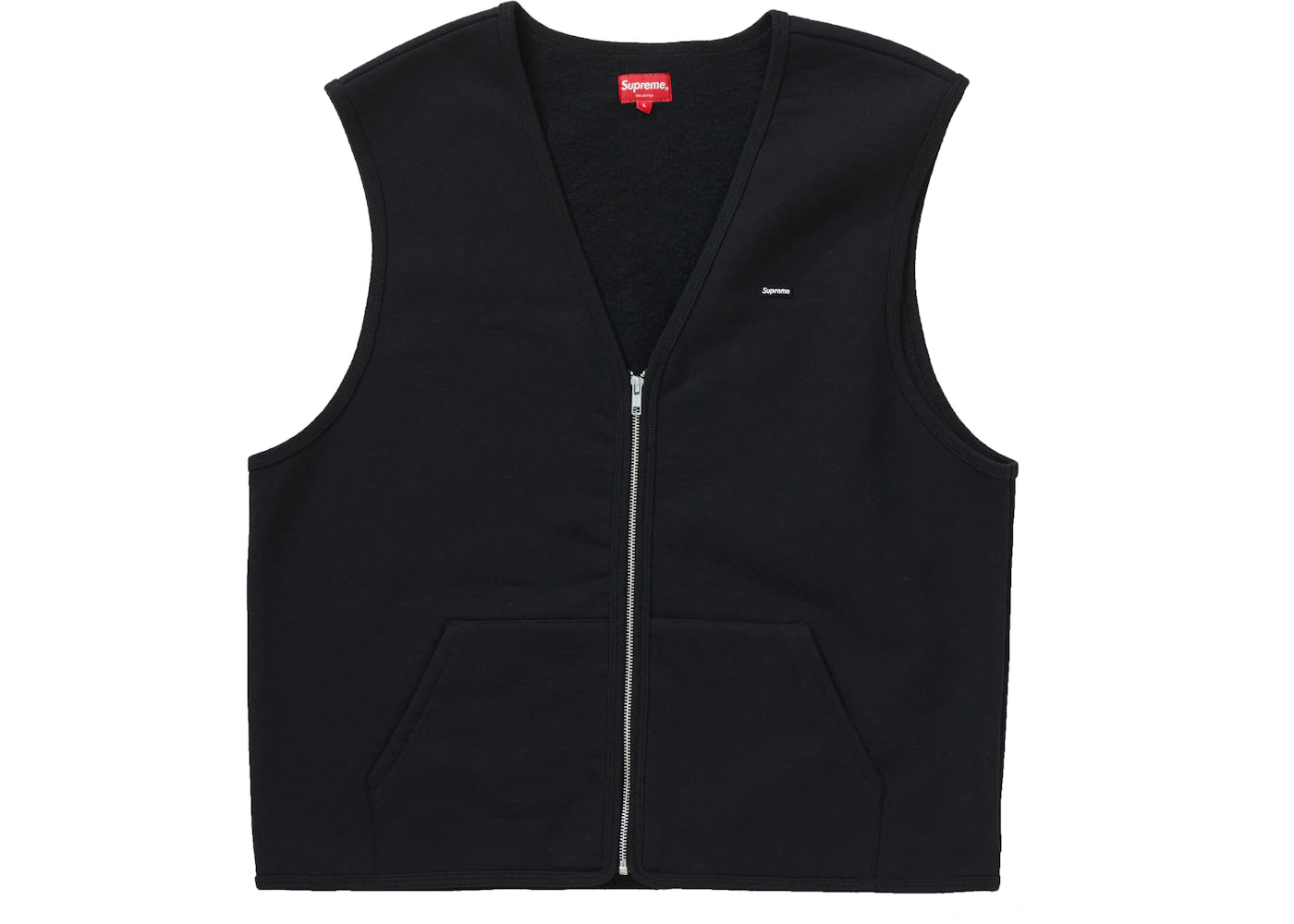 Supreme Zip Up Sweat Vest Black