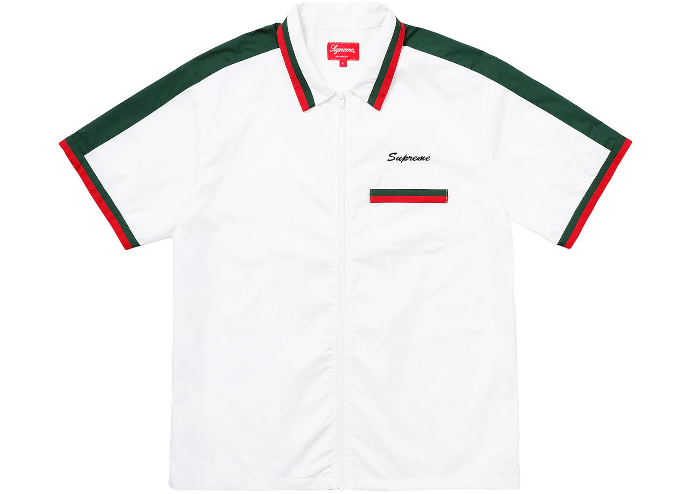 Supreme Zip Up Work Shirt White