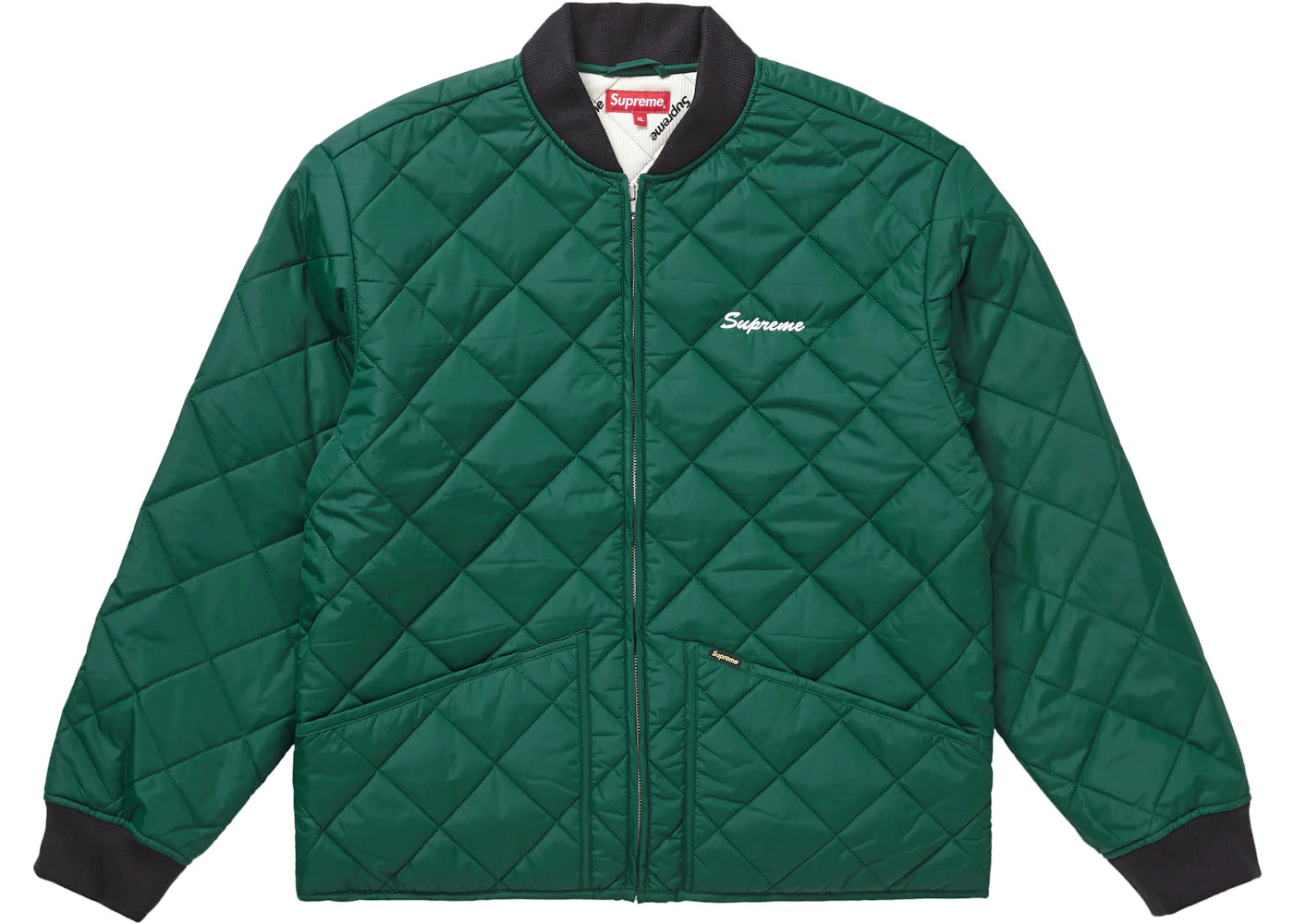 Supreme dead prez Quilted Work Jacket Dark Green