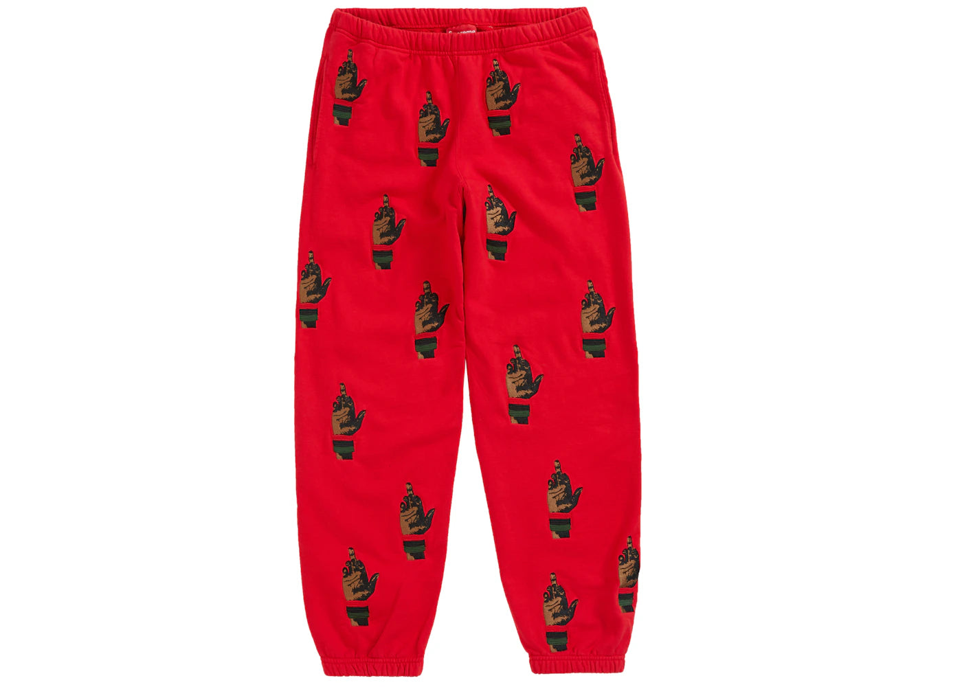 Supreme dead prez RBG Embroidered Sweatpant Red