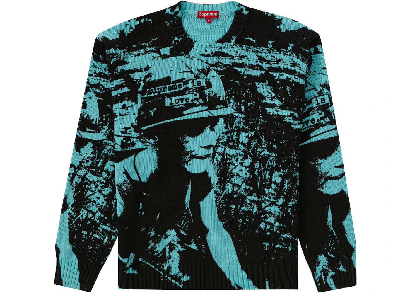 Supreme Supreme is Love Sweater Bright Teal