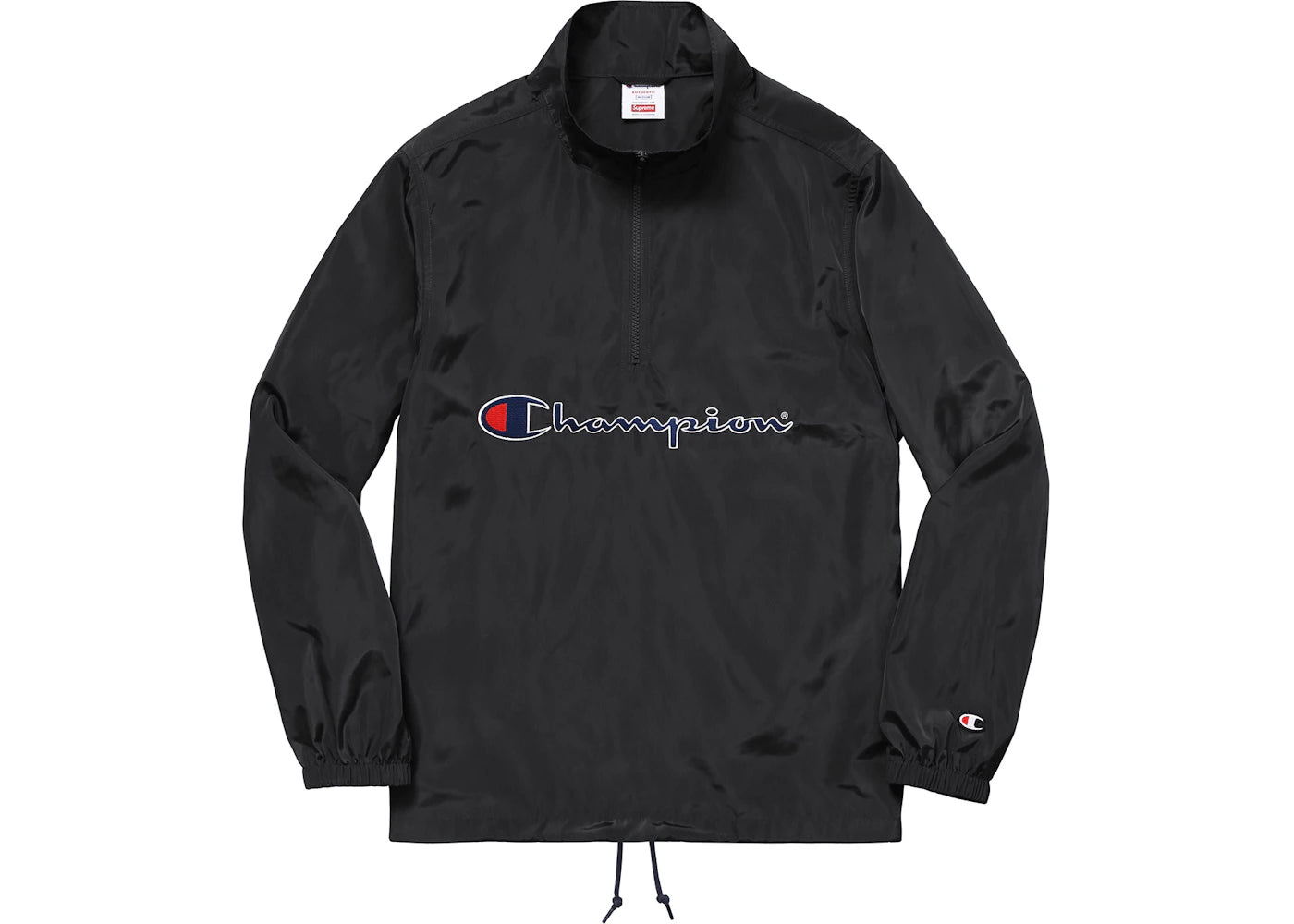 Supreme x Champion Half Zip Pullover Black