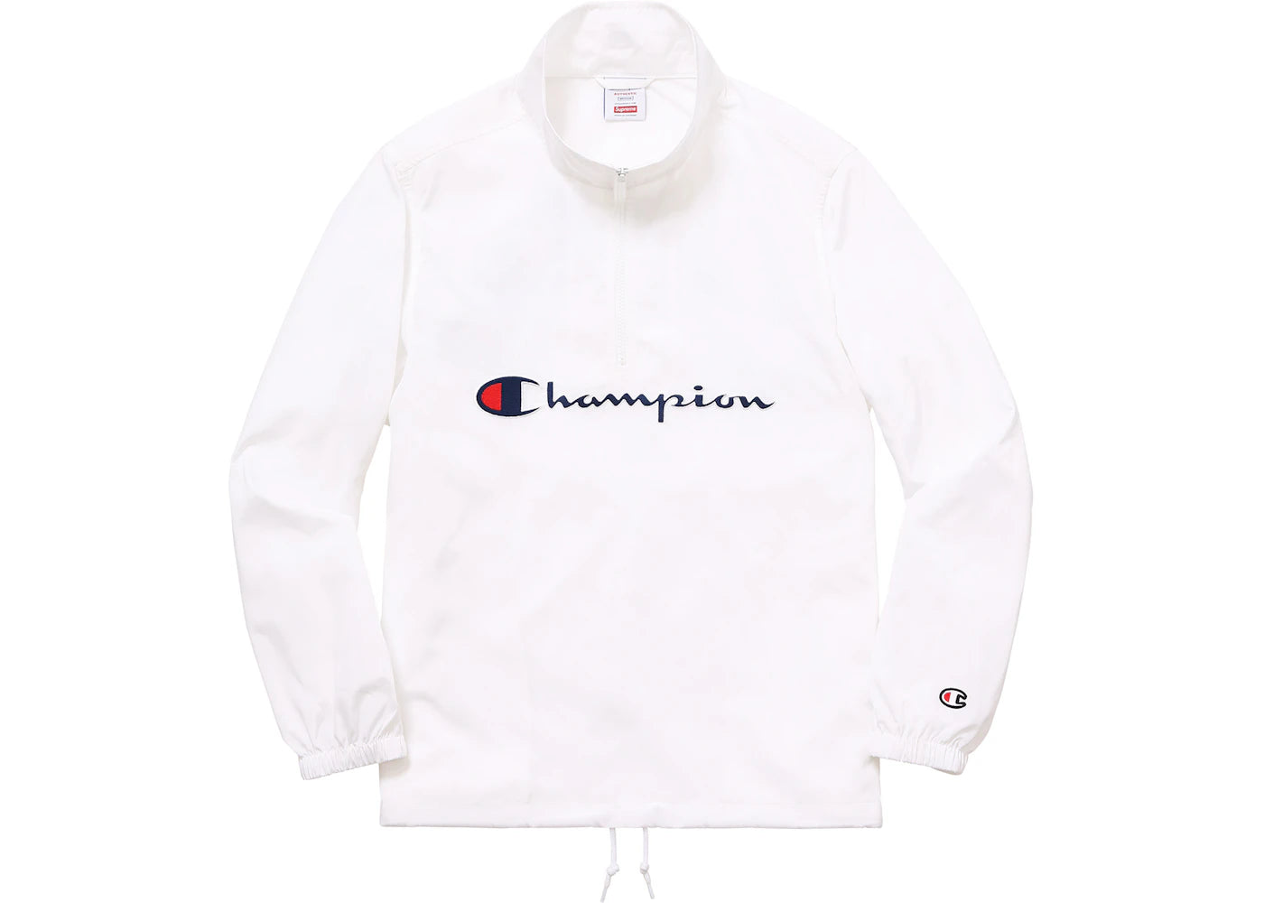 Supreme x Champion Half Zip Pullover White