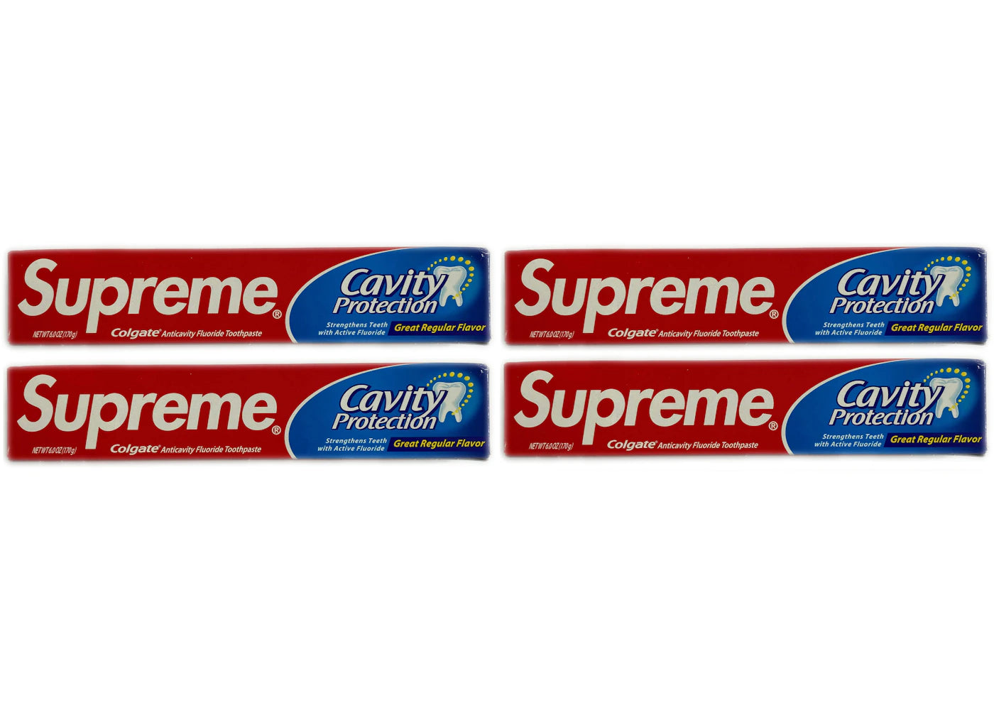 Supreme x Colgate Toothpaste 4x Lot (Not Fit For Human Use)