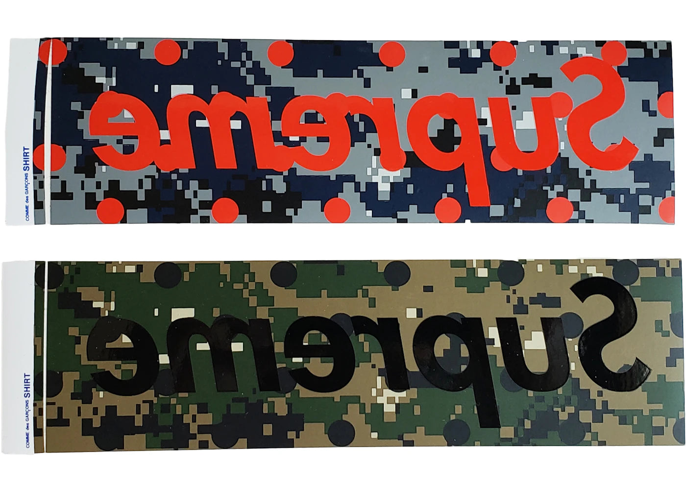 Supreme x Comme Des Garcons Digi Camo Box Logo Sticker Set