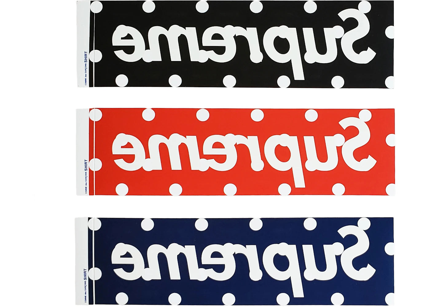 Supreme x Comme Des Garcons Polka Dot Box Logo Sticker Set