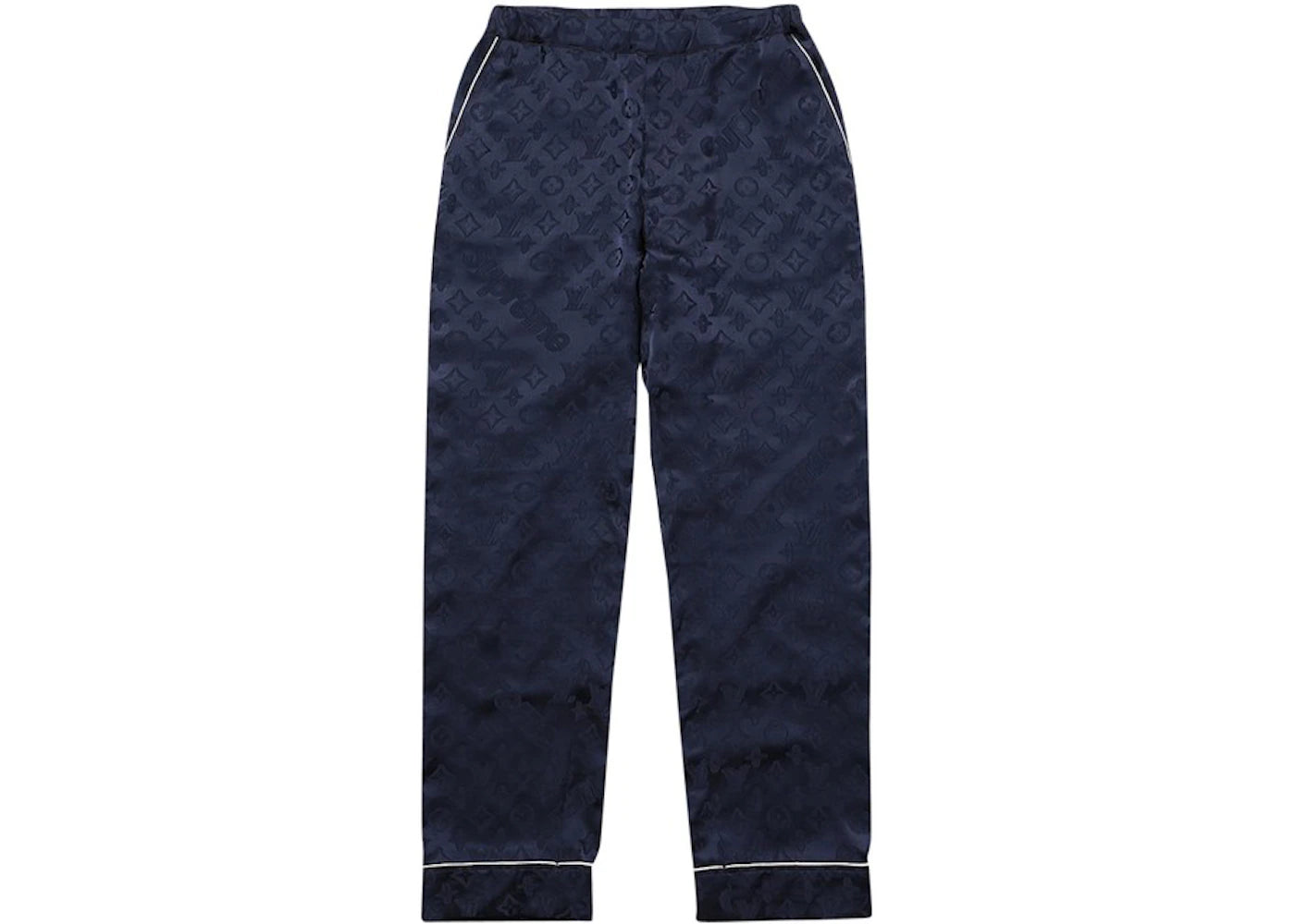 Supreme x Louis Vuitton Jacquard Silk Pajama Pant Blue