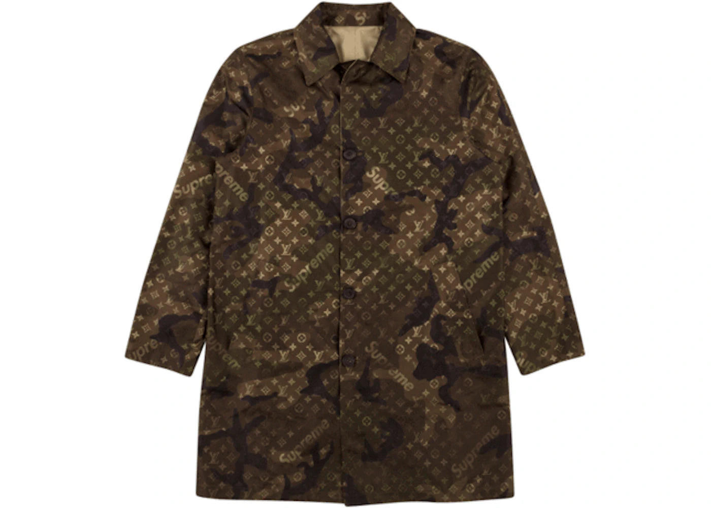 Supreme x Louis Vuitton Reversible Trench Coat Camo