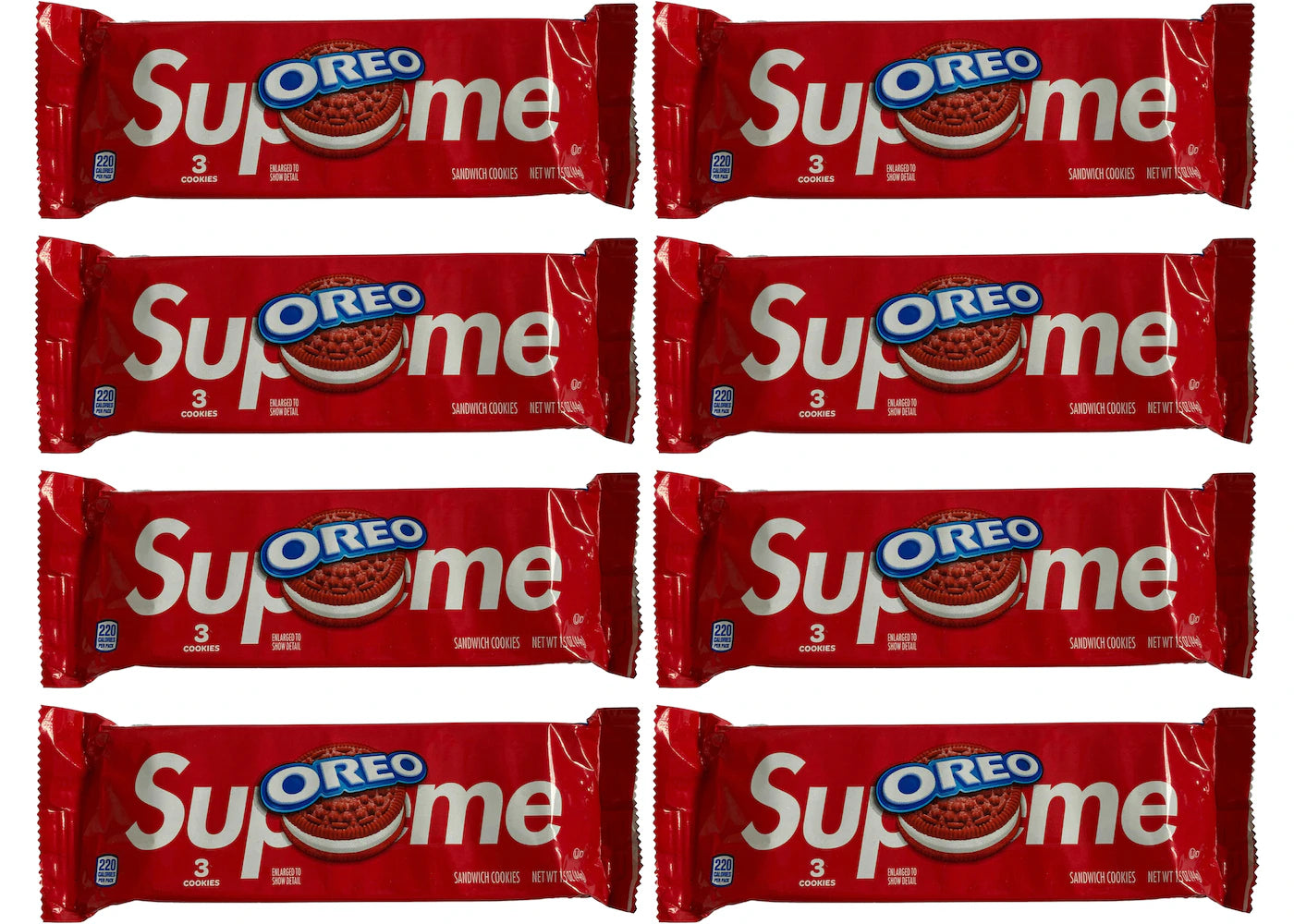 Supreme x Oreo 3-Pack 8x Lot (Not Fit For Human Consumption)