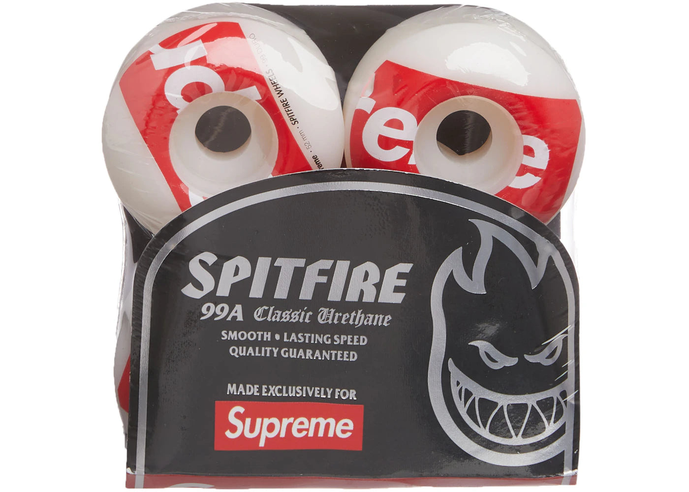 Supreme x Spitfire Shop Logo Wheels White