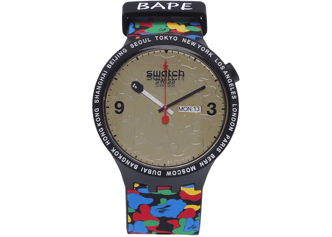 Swatch x Bape Black Camo