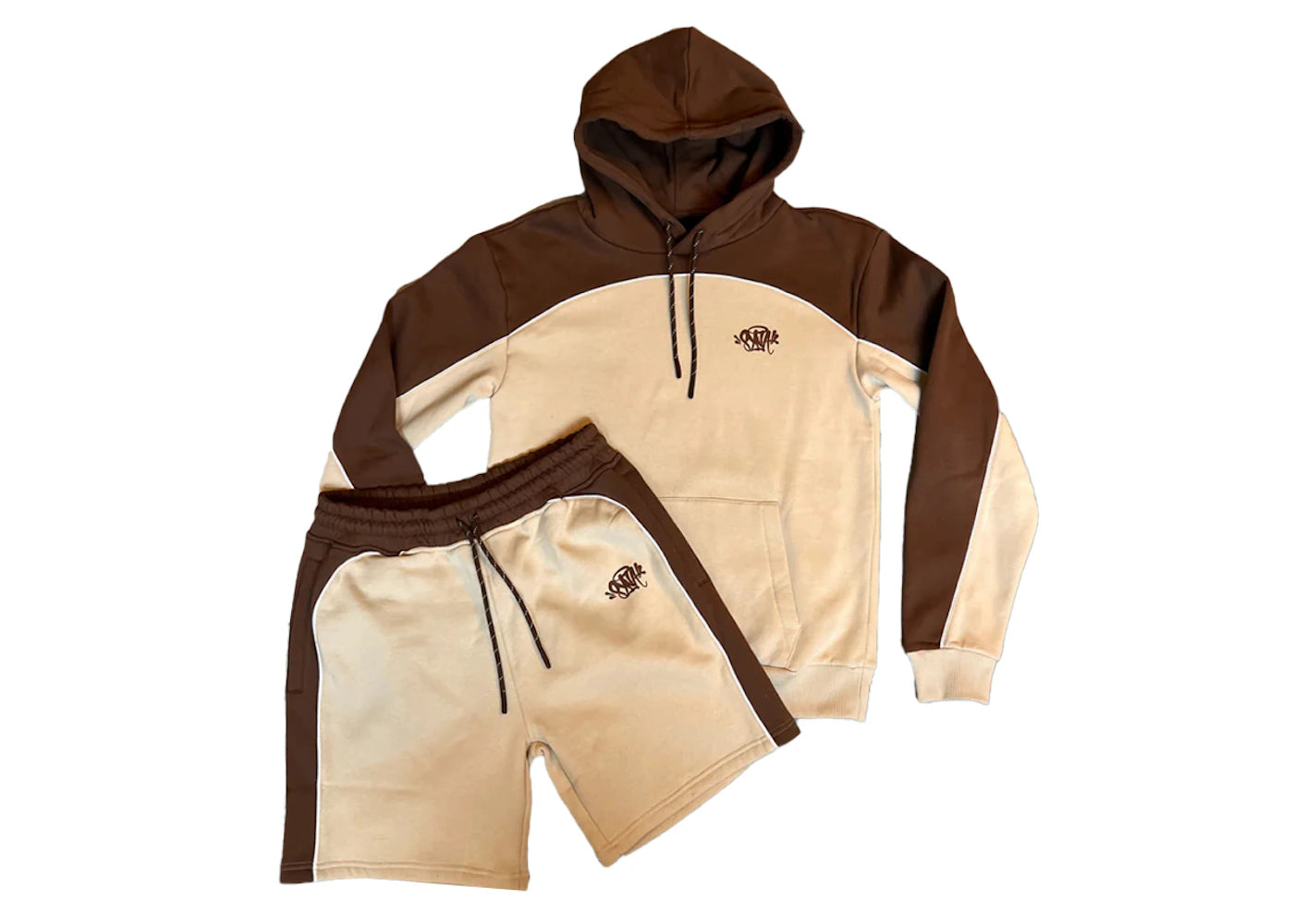 Syna World Pipe Hoodie & Short Set Beige/Brown