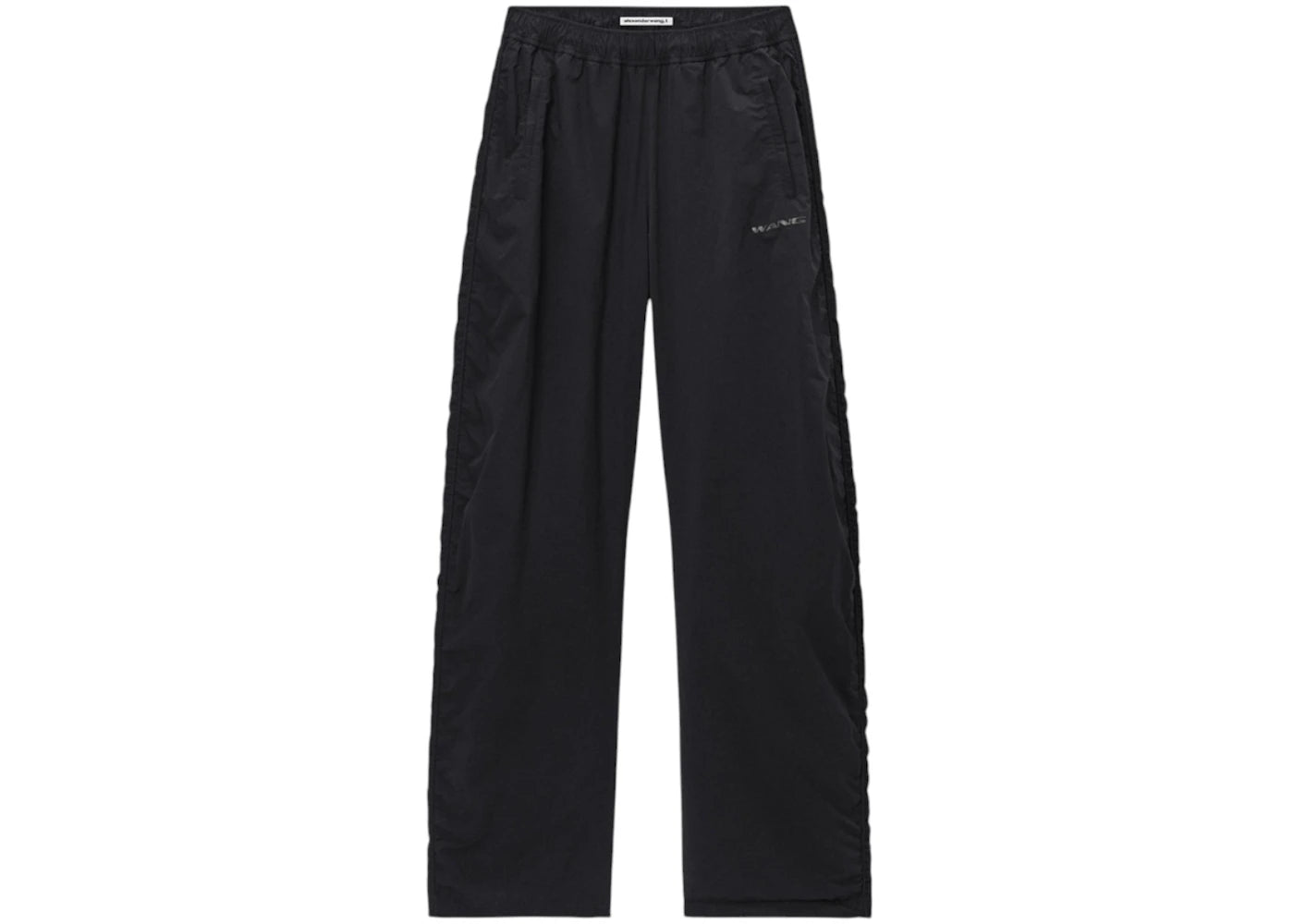 T by Alexander Wang Ruched Seam Track Pants Black