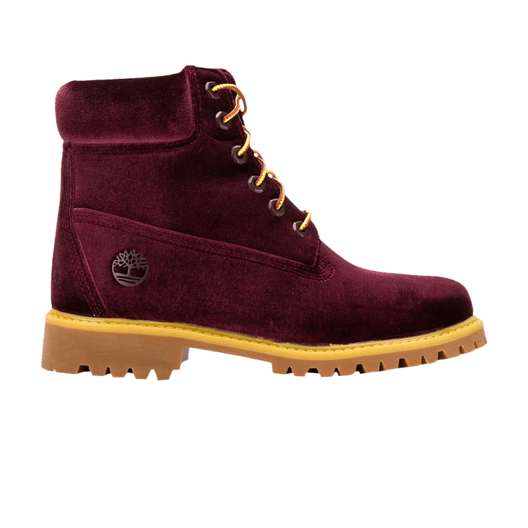 Timberland 6" Boot Off-White Velvet Wine (Women's)